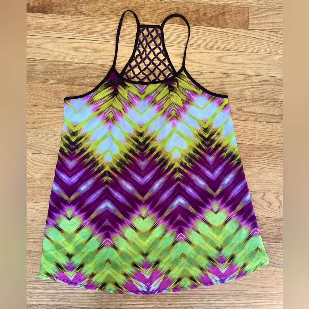 ANA Petite Halter Top with Crochet Panel